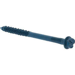 Value Collection - 1/4" Diam, 3-1/4" Length Under Head, Hex Drive, Concrete Screw & Masonry Fastener - Steel, Includes Drill Bit - Exact Tool & Supply