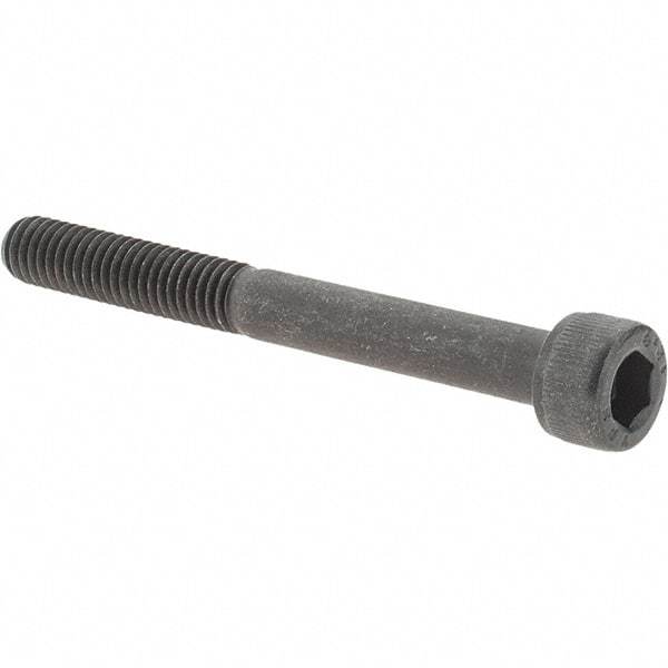 Value Collection - M6x1.00 Metric Coarse Hex Socket Drive, Socket Cap Screw - Grade 12.9 Alloy Steel, Black Oxide Finish, Partially Threaded, 55mm Length Under Head - Exact Tool & Supply