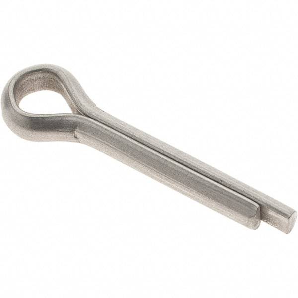 Value Collection - 3/16" Diam x 1" Long Extended Prong Cotter Pin - Grade 18-8, Uncoated, Stainless Steel - Exact Tool & Supply