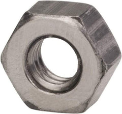 Made in USA - 3/8-16 UNC Steel Right Hand Hex Nut - 9/16" Across Flats, 0.337" High, Zinc Clear Finish - Exact Tool & Supply