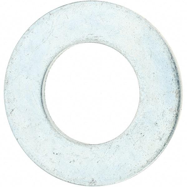 Value Collection - 1-1/2" Screw, Grade 8 Steel SAE Flat Washer - 1-5/8" ID x 3" OD, 3/16" Thick, Zinc-Plated Finish - Exact Tool & Supply