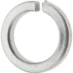 Value Collection - #6, 0.03" Thick High Collar Split Lock Washer - 18-8 Steel, Uncoated, 0.141" Min ID, 0.148" Max ID, 0.216" Max OD - Exact Tool & Supply