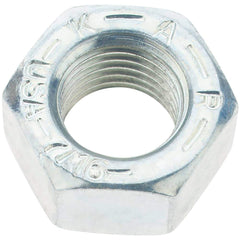 Value Collection - 7/16-20 UNF Steel Right Hand Hex Nut - 11/16" Across Flats, 3/8" High, Zinc Yellow Dichromate Finish - Exact Tool & Supply