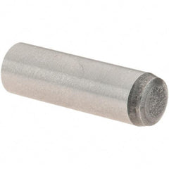 Value Collection - 6mm Diam x 20mm Pin Length Grade 8 Alloy Steel Precision Dowel Pin - Bright Finish, 1 Rounded End - Exact Tool & Supply