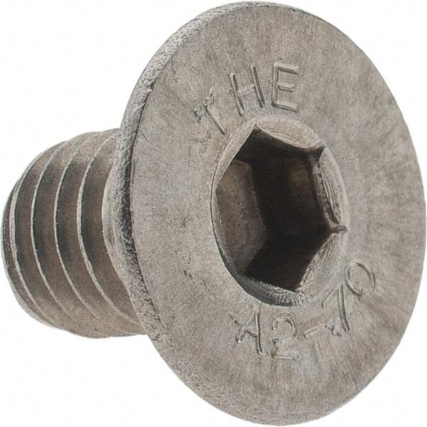 Value Collection - M8x1.25 Metric Coarse Hex Socket Drive, 90° Flat Screw - Grade 18-8 & Austenitic A2 Stainless Steel, Fully Threaded, 12mm OAL - Exact Tool & Supply