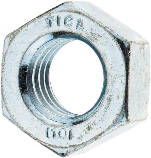 Value Collection - M14x2.00 Metric Coarse Steel Right Hand Hex Nut - 22mm Across Flats, 11mm High, Zinc-Plated Finish - Exact Tool & Supply
