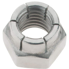 Value Collection - 3/8-16 UNC 18-8 Hex Lock Nut with Expanding Flex Top - Uncoated, Meets Military Specifications - Exact Tool & Supply
