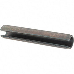 Value Collection - 8mm Diam x 45mm Long Slotted Spring Pin - Steel, Plain Finish - Exact Tool & Supply