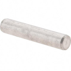Value Collection - 4mm Diam x 20mm Pin Length 416 Stainless Steel Precision Dowel Pin - C 52-62 Hardness, 1 Beveled & 1 Rounded End - Exact Tool & Supply