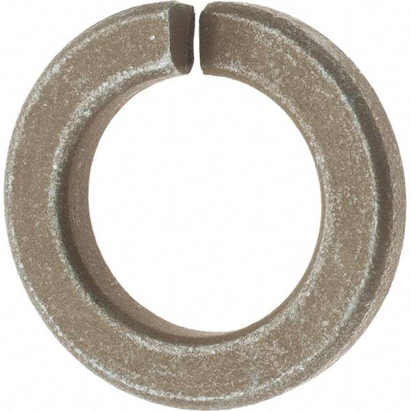 Value Collection - 1", 1/4" Thick Split Lock Washer - AISI 4037 Alloy Steel, Zinc Yellow Dichromate Finish, 1.003" Min ID, 1.024" Max ID, 1.656" Max OD - Exact Tool & Supply