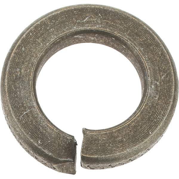 Value Collection - 9/16", 0.141" Thick Split Lock Washer - AISI 4037 Alloy Steel, Zinc Yellow Dichromate Finish, 0.564" Min ID, 0.574" Max ID, 0.965" Max OD - Exact Tool & Supply