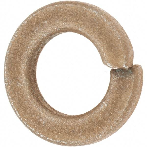 Value Collection - 3/8", 0.094" Thick Split Lock Washer - AISI 4037 Alloy Steel, Zinc Yellow Dichromate Finish, 0.377" Min ID, 0.385" Max ID, 0.68" Max OD - Exact Tool & Supply