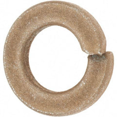 Value Collection - 3/8", 0.094" Thick Split Lock Washer - AISI 4037 Alloy Steel, Zinc Yellow Dichromate Finish, 0.377" Min ID, 0.385" Max ID, 0.68" Max OD - Exact Tool & Supply