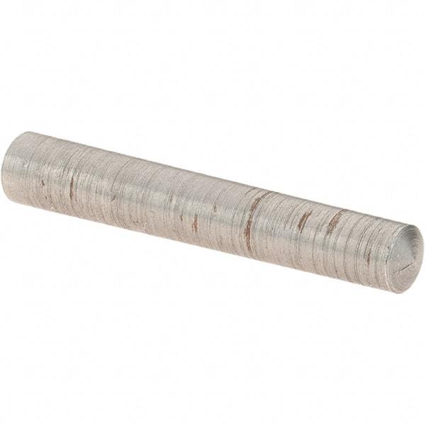 Value Collection - Size 4, 0.2188" Small End Diam, 0.25" Large End Diam, Uncoated Steel Taper Pin - Grade C-12L14, 1-1/2" OAL, 1-1/2 Pin Length - Exact Tool & Supply