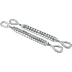 Value Collection - 1,200 Lb Load Limit, 3/8" Thread Diam, 6" Take Up, Steel Eye & Eye Turnbuckle - 11-1/2" Closed Length - Exact Tool & Supply