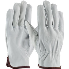 ‎71-3601/M Leather Drivers Gloves - Top Grain Goatskin Leather Drivers - Economy Grade - Keystone Thumb - Exact Tool & Supply