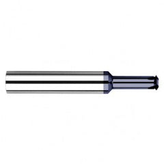 0.1600″ Cutter Diameter × 0.6250″ (5/8″) Reach Carbide Single Form #12 Thread Milling Cutter, 4 Flutes, AlTiN Coated - Exact Tool & Supply