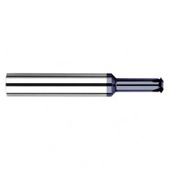 0.1350″ Cutter Diameter × 0.5000″ (1/2″) Reach Carbide Single Form #10 Thread Milling Cutter, 4 Flutes, AlTiN Coated - Exact Tool & Supply