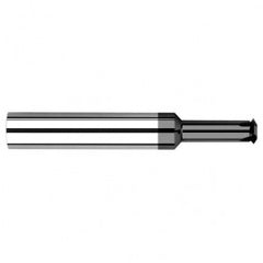 0.0980″ Cutter Diameter × 0.3750″ (3/8″) Reach Carbide Single Form #6 Thread Milling Cutter, 4 Flutes, Amorphous Diamond Coated - Exact Tool & Supply
