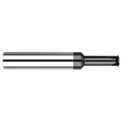 0.0980″ Cutter Diameter × 0.5000″ (1/2″) Reach Carbide Single Form #6 Thread Milling Cutter, 4 Flutes, Amorphous Diamond Coated - Exact Tool & Supply