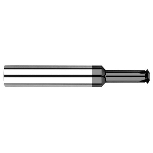 0.0440″ Cutter Diameter × 0.0930″ (3/32″) Reach Carbide Single Form #0 Thread Milling Cutter, 2 Flutes, Amorphous Diamond Coated - Exact Tool & Supply