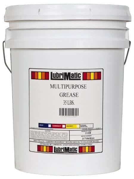 LubriMatic - 35 Lb Drum Lithium General Purpose Grease - Black, 350°F Max Temp, NLGIG 1-1/2, - Exact Tool & Supply