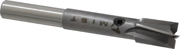Made in USA - 11/32" Diam, 1/4" Shank, Diam, 4 Flutes, Straight Shank, Interchangeable Pilot Counterbore - Exact Tool & Supply