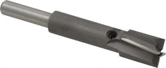 Made in USA - 15/32" Diam, 1/4" Shank, Diam, 4 Flutes, Straight Shank, Interchangeable Pilot Counterbore - Exact Tool & Supply