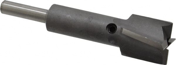 Made in USA - 3/4" Diam, 1/4" Shank, Diam, 4 Flutes, Straight Shank, Interchangeable Pilot Counterbore - Exact Tool & Supply