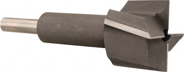 Made in USA - 1" Diam, 1/4" Shank, Diam, 4 Flutes, Straight Shank, Interchangeable Pilot Counterbore - Exact Tool & Supply