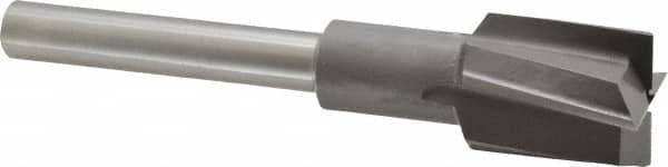 Made in USA - 1-1/8" Diam, 1/2" Shank, Diam, 4 Flutes, Straight Shank, Interchangeable Pilot Counterbore - Exact Tool & Supply