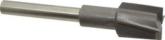 Made in USA - 1-3/16" Diam, 1/2" Shank, Diam, 4 Flutes, Straight Shank, Interchangeable Pilot Counterbore - Exact Tool & Supply