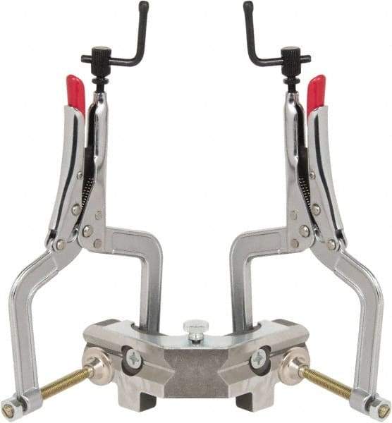 Strong Hand Tools - Fixed Angle, 2 Axes, 8-1/2" Long, 3" Max Capacity, Angle & Corner Clamp - 90° Clamping Angle, 3" Throat Depth - Exact Tool & Supply