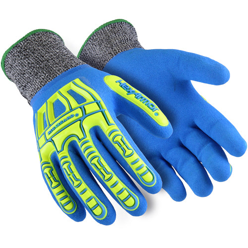 Full Sandy Nitrile Dip with Hi-Vis Cut Resistant Shell, Size L