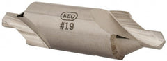 Keo - #19 Bell Cut 60° Incl Angle High Speed Steel Combo Drill & Countersink - Exact Tool & Supply