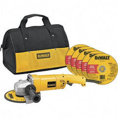 DeWALT - 7" Wheel Diam, 8,000 RPM, Corded Angle & Disc Grinder - 5/8-11 Spindle, 120 Volts, 13 Amps - Exact Tool & Supply