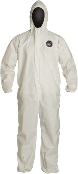 Dupont - Pack of 25 Size L Film Laminate General Purpose Coveralls - Exact Tool & Supply