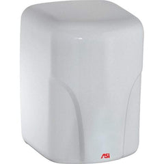 ASI-American Specialties, Inc. - 1600 Watt White Finish Electric Hand Dryer - 220-240 Volts, 7.3 Amps, 8-1/16" Wide x 11-19/64" High x 7-5/64" Deep - Exact Tool & Supply