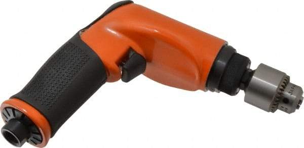 Dotco - 1/4" Keyed Chuck - Pistol Grip Handle, 5,200 RPM, 0.6 hp, 90 psi - Exact Tool & Supply