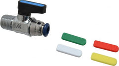 Aignep USA - 1/4" Pipe, Full Port, Brass Standard Ball Valve - Exact Tool & Supply