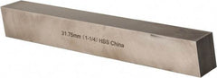 Cleveland - M2 High Speed Steel Square Tool Bit Blank - 1-1/4" Wide x 1-1/4" High x 9" OAL, 2 Beveled Ends, 10° Bevel Angle, Ground - Exact Tool & Supply