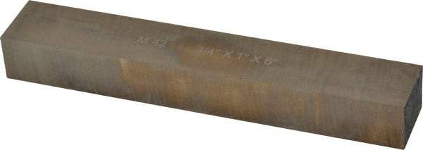 Cleveland - M42 Cobalt Rectangular Tool Bit Blank - 3/4" Wide x 1" High x 6" OAL, 2 Beveled Ends, 10° Bevel Angle, Ground - Exact Tool & Supply