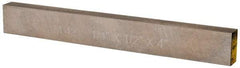 Cleveland - M42 Cobalt Rectangular Tool Bit Blank - 1/4" Wide x 1/2" High x 4" OAL, 2 Beveled Ends, 10° Bevel Angle, Ground - Exact Tool & Supply