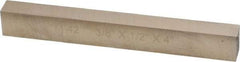 Cleveland - M42 Cobalt Rectangular Tool Bit Blank - 3/8" Wide x 1/2" High x 4" OAL, 2 Beveled Ends, 10° Bevel Angle, Ground - Exact Tool & Supply