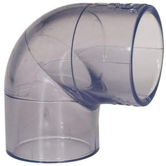 Made in USA - 1-1/4" PVC Plastic Pipe Fitting - Schedule 40, Slip x Slip End Connections - Exact Tool & Supply