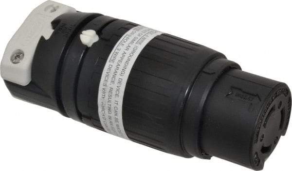 Hubbell Wiring Device-Kellems - 250 VDC, 600 VAC, 50 Amp, NonNEMA Configuration, Industrial Grade, Self Grounding Connector - 1 Phase, 3 Poles, IP20, 0.83 to 1-1/4 Inch Cord Diameter - Exact Tool & Supply