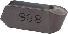 Iscar - 525GIMY F Grade IC908, 5mm Cutting Width Carbide Grooving Insert - 2.5mm Max Depth of Cut, Neutral, 2.5mm Corner Radius, TiAlN Finish - Exact Tool & Supply