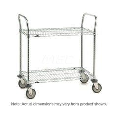 Metro - Carts; Type: Utility ; Load Capacity (Lb.): 900.000 ; Number of Shelves: 2 ; Width (Inch): 18 ; Length (Inch): 36 ; Height (Inch): 39 - Exact Tool & Supply