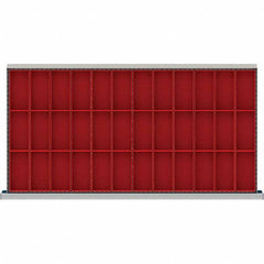 LISTA - 36-Compartment Drawer Divider Layout for 3.15" High Drawers - Exact Tool & Supply