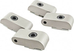80/20 Inc. - 1-1/2" Long x 1-23/32" Wide x 26mm Thick, Right Lift Off Hinge Long Pin Top Short Pin Bottom - Aluminum, Clear Anodized Finish - Exact Tool & Supply